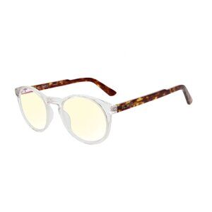 FLOWER Women's FLR101-971 Clear Crystal Round Eyeglasses
